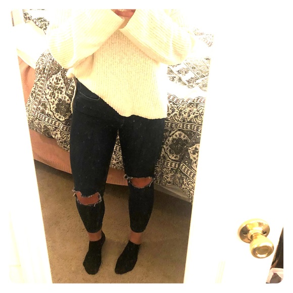 Free People Denim - Free people high rise busted skinny jeans size 28